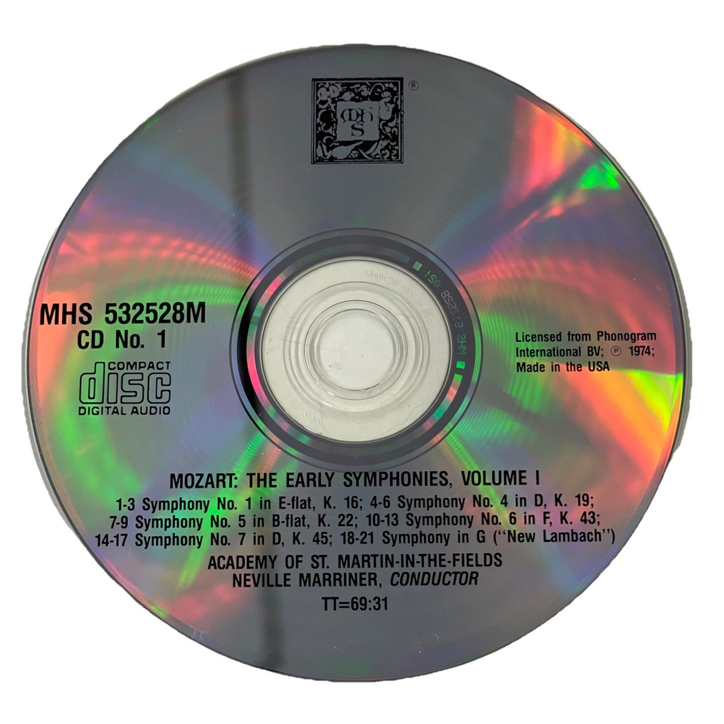Wolfgang A Mozart The Early Symphonies Volume 1 3 CD