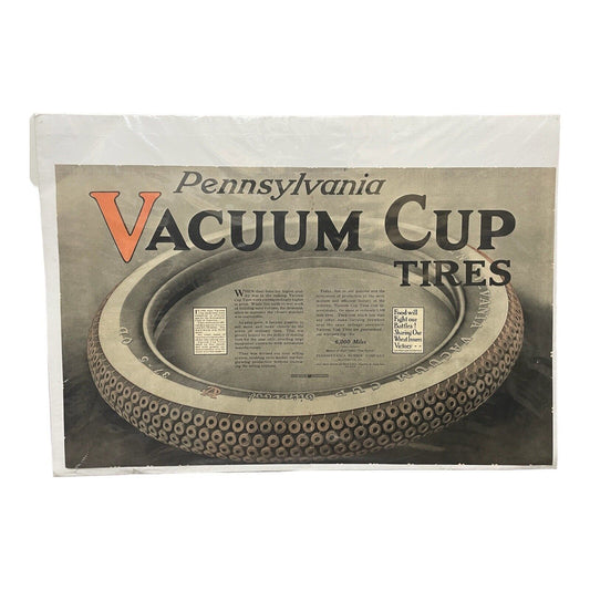 1920s Pennsylvania Vacuum Cup Tires Automobile Car Tire Advertisement 2 Page