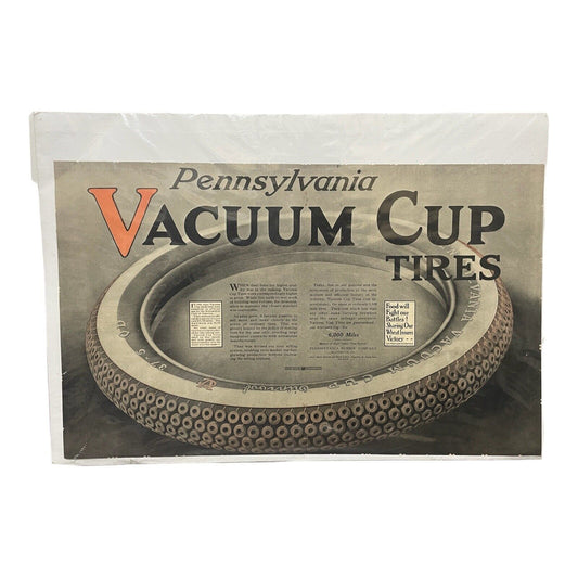 1920s Pennsylvania Vacuum Cup Tires Automobile Car Tire Advertisement 2 Page
