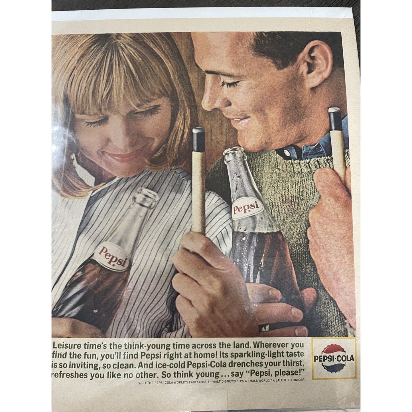 1968 Now It's Pepsi For Those Who Think Young Pepsi Cola Magazine Ad Billiards