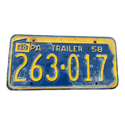 1957 Pennsylvania Trailer License Plate Man Cave Garage Decor 263 017