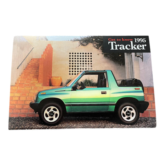 1995 Geo Tracker Teal soft top Dealer post card