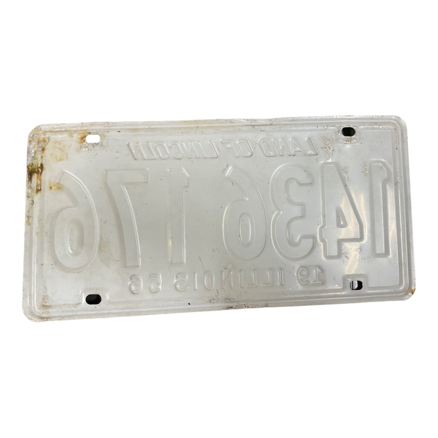 1956 Illinois License Plate 1436 176 Man Cave Garage Classic Car Single Plate