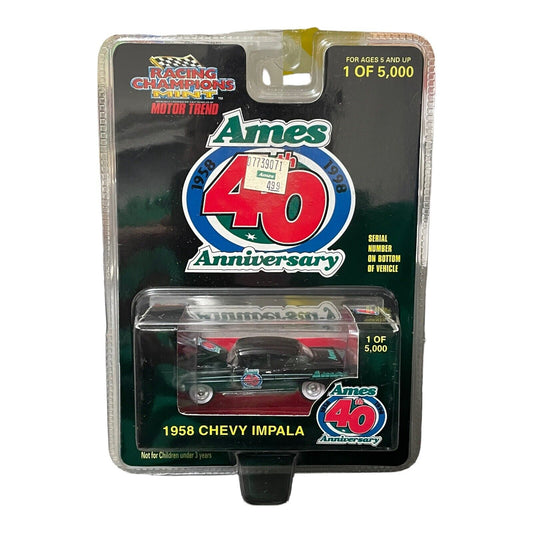 1958 Chevy Impala Racing Champions Mint Ames 40TH Anniv. 1/64 Diecast 1 of 5000