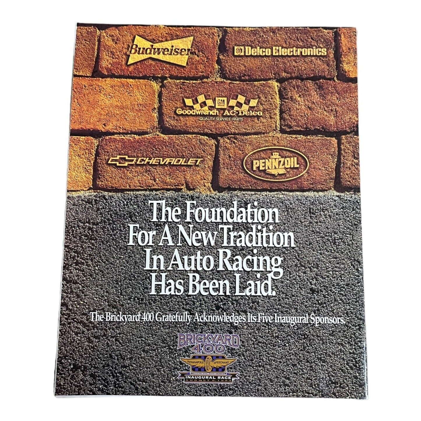 1994 Brickyard 400 Official Program Inaugural Race Indy NASCAR